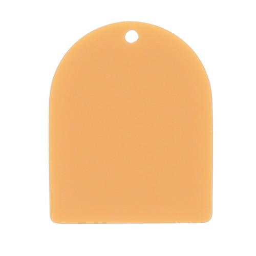 25x20mm Matte acetate arch pendant - Ochre x1