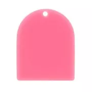 25x20mm Matte acetate arch pendant - Candy Pink x1