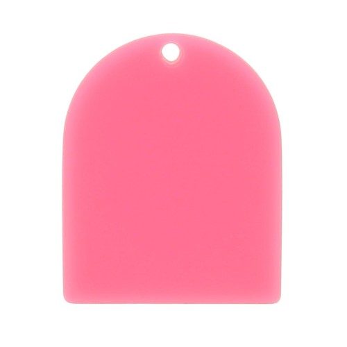 25x20 mm arch-shaped pendant in matte acetate - Candy Pink x1
