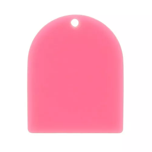 25x20 mm arch-shaped pendant in matte acetate - Candy Pink x1