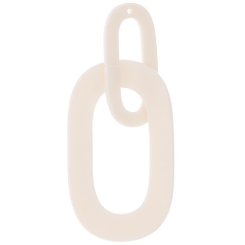 64x26mm Acetate XXL link pendant - Ivory x1