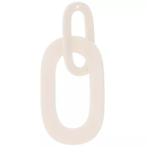 64x26mm Acetate XXL link pendant - Ivory x1