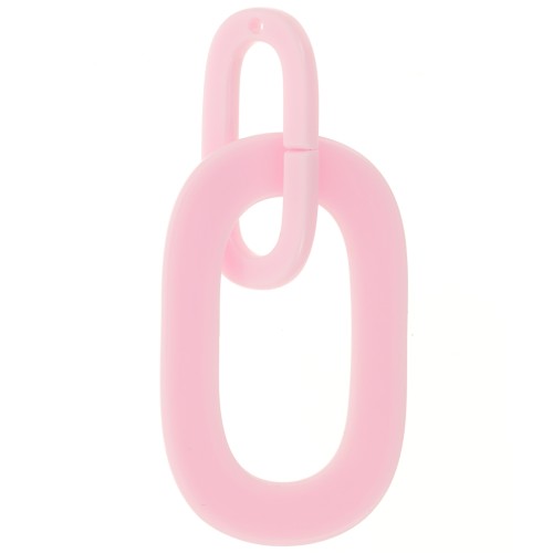 64x26mm Acetate XXL link pendant - Light pink x1