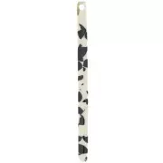 40x2.5mm Pendant bar - Mottled Black - Beige x1