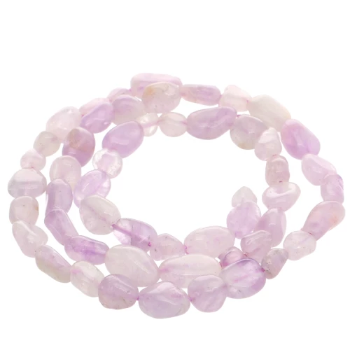6 - 8 mm irregular nugget gemstone beads - Light Amethyst x40cm