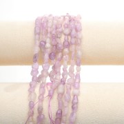 6 - 8 mm irregular nugget gemstone beads - Light Amethyst x40cm
