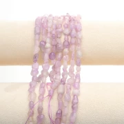 6 - 8 mm irregular nugget gemstone beads - Light Amethyst x40cm