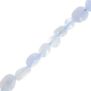 6-7mm irregular gemstone beads - Blue Chalcedony x39cm
