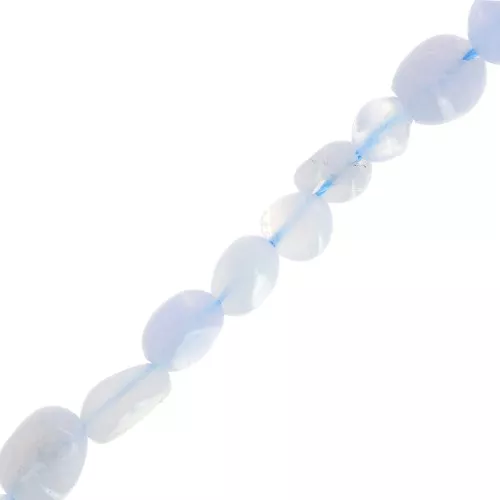 6-7mm irregular gemstone beads - Blue Chalcedony x39cm