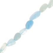 6-7mm irregular gemstone beads - Aquamarine x39cm