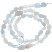 6-7mm irregular gemstone beads - Aquamarine x39cm