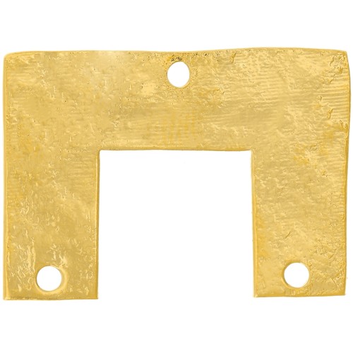 15x20.5mm Textured bridge chandelier pendant - Fine Gold plated x1