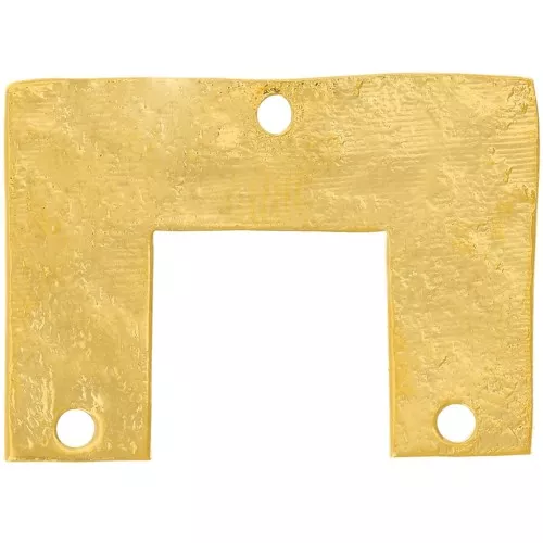 15x20.5mm Textured bridge chandelier pendant - Fine Gold plated x1