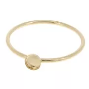 Fine ring setting for 3mm cabochon - Size 49 - Gold filled x1