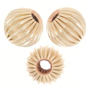 5mm Striated round beads - Gold filled x5|raw }}