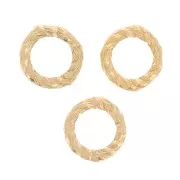 4x0.8mm Closed diamond effect jump rings - Gold filled x10