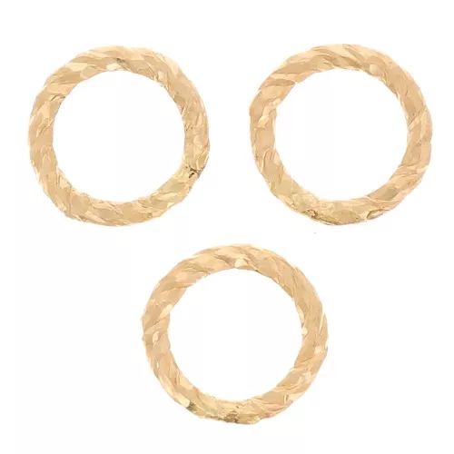5x0.8mm Closed diamond effect jump rings - Gold filled x10