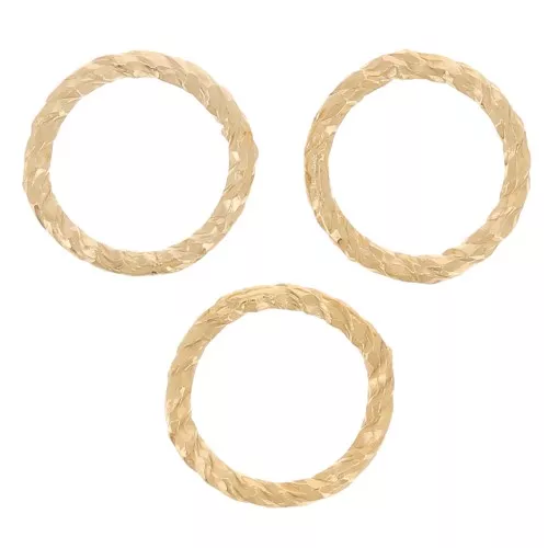 6x0.8mm Closed diamond effect jump rings - Gold filled x10