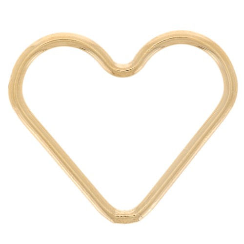 16mm Closed heart ring - Gold filled x1