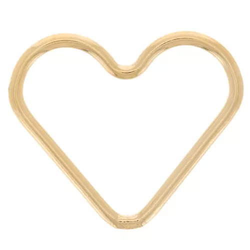 16mm Closed heart ring - Gold filled x1