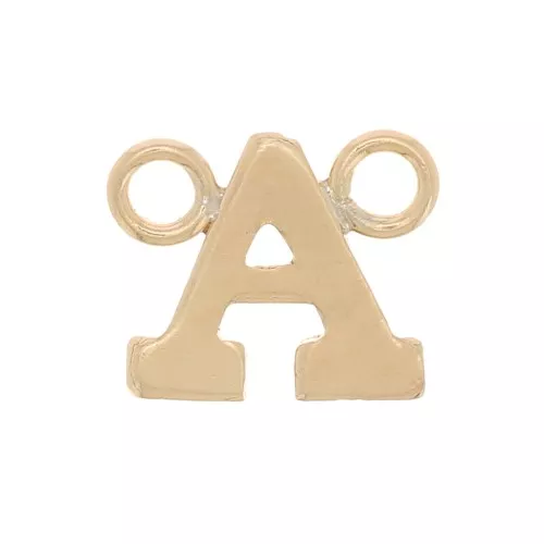 6x7mm Alphabet letter spacer - A - Gold filled x1