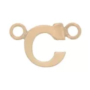 6x10mm Alphabet letter spacer - C - Gold filled x1