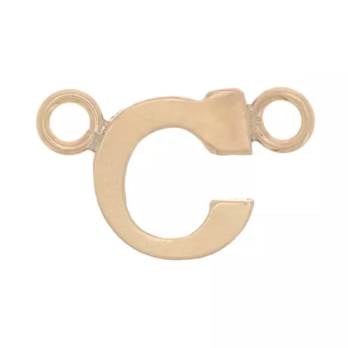 6x10mm Alphabet letter spacer - C - Gold filled x1
