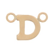 6x9mm Alphabet letter spacer - D - Gold filled x1|raw }}