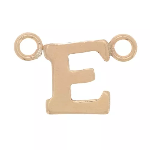6x9.5mm Alphabet letter spacer - E - Gold filled x1