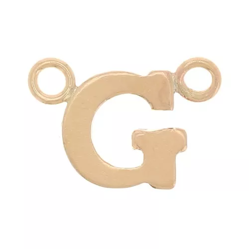6x9mm Alphabet letter spacer - G - Gold filled x1
