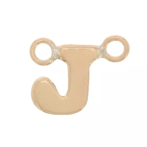 6x8mm Alphabet letter spacer - J - Gold filled x1