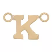 6x10mm Alphabet letter spacer - K - Gold filled x1