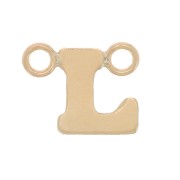 6x7.5mm Alphabet letter spacer - L - Gold filled x1|raw }}