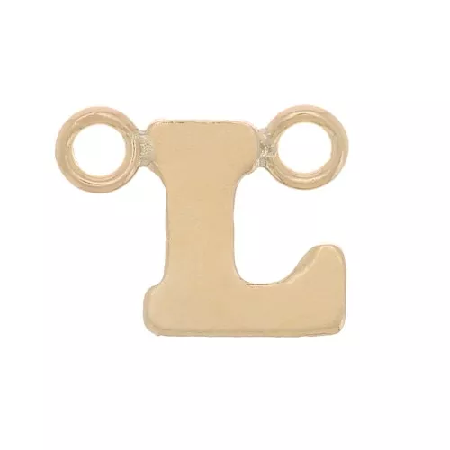 6x7.5mm Alphabet letter spacer - L - Gold filled x1