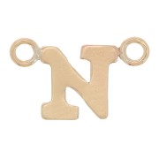 6x10mm Alphabet letter spacer - N - Gold filled x1|raw }}