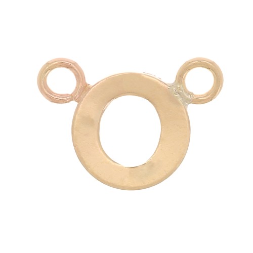 6x9mm Alphabet letter spacer - O - Gold filled x1