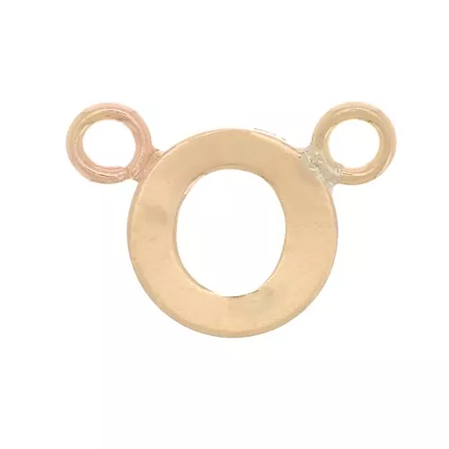 6x9mm Alphabet letter spacer - O - Gold filled x1