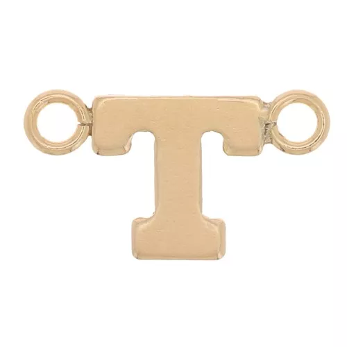 6x10mm Alphabet letter spacer - T - Gold filled x1