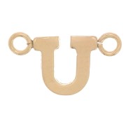 6x10mm Alphabet letter spacer - U - Gold filled x1|raw }}