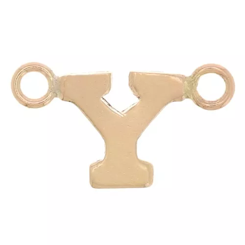 6x10.5mm Alphabet letter spacer - Y - Gold filled x1