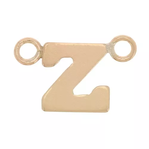 6x10mm Alphabet letter spacer - Z - Gold filled x1