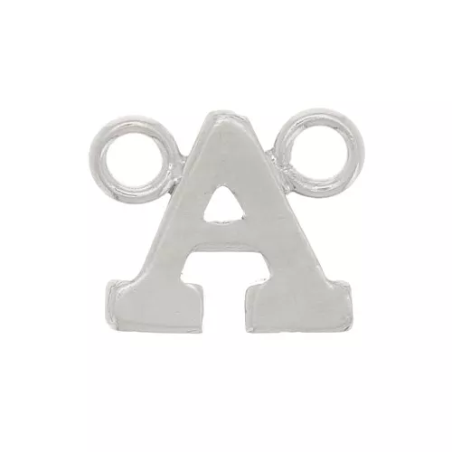 6x7mm 925 Sterling Silver Alphabet Letter spacer - A x1