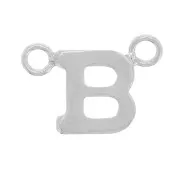 6x9mm 925 Sterling Silver Alphabet Letter spacer - B x1