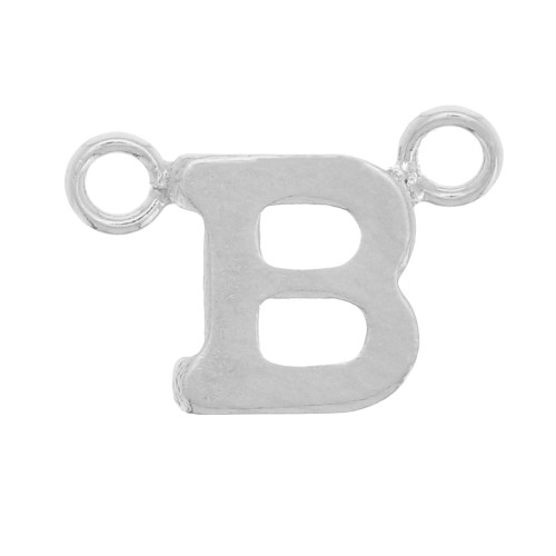6x9mm 925 Sterling Silver Alphabet Letter spacer - B x1
