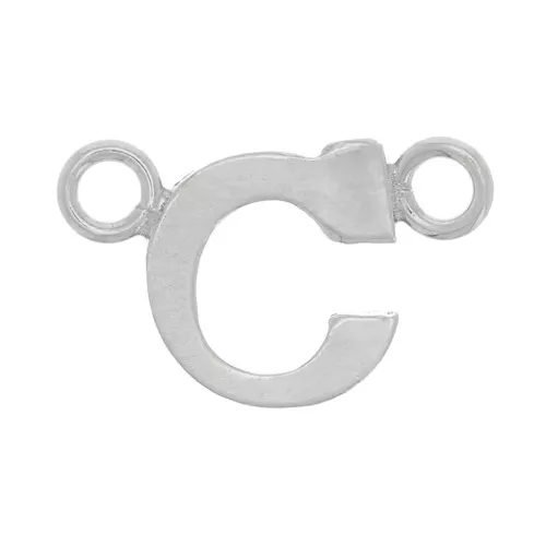 6x10mm 925 Sterling Silver Alphabet Letter spacer -C x1