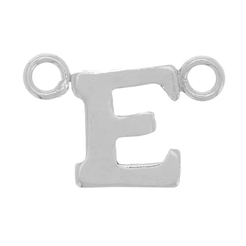 6x9.5mm 925 Sterling Silver Alphabet Letter spacer - E x1