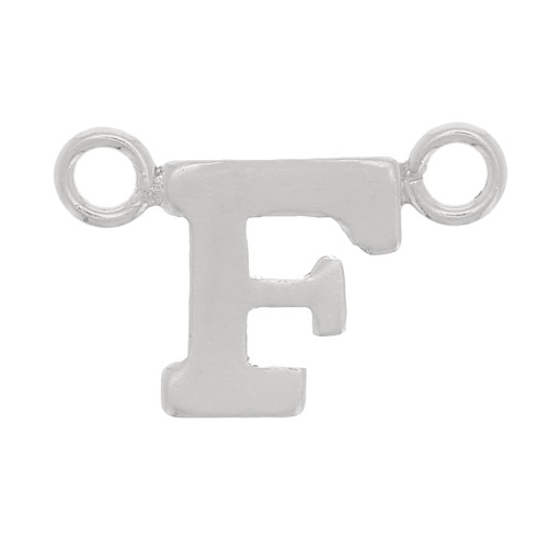 6x10mm 925 Sterling Silver Alphabet Letter spacer - F x1