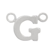 6x9mm 925 Sterling Silver Alphabet Letter spacer - G x1|raw }}