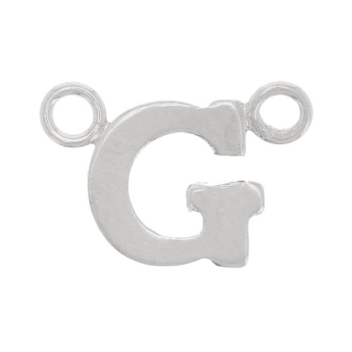 6x9mm 925 Sterling Silver Alphabet Letter spacer - G x1