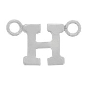 6x10mm 925 Sterling Silver Alphabet Letter spacer - H x1|raw }}